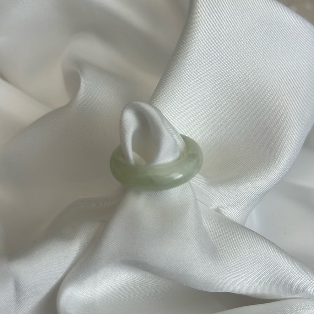 Size 6 // Natural Jade Ring - New/Unworn